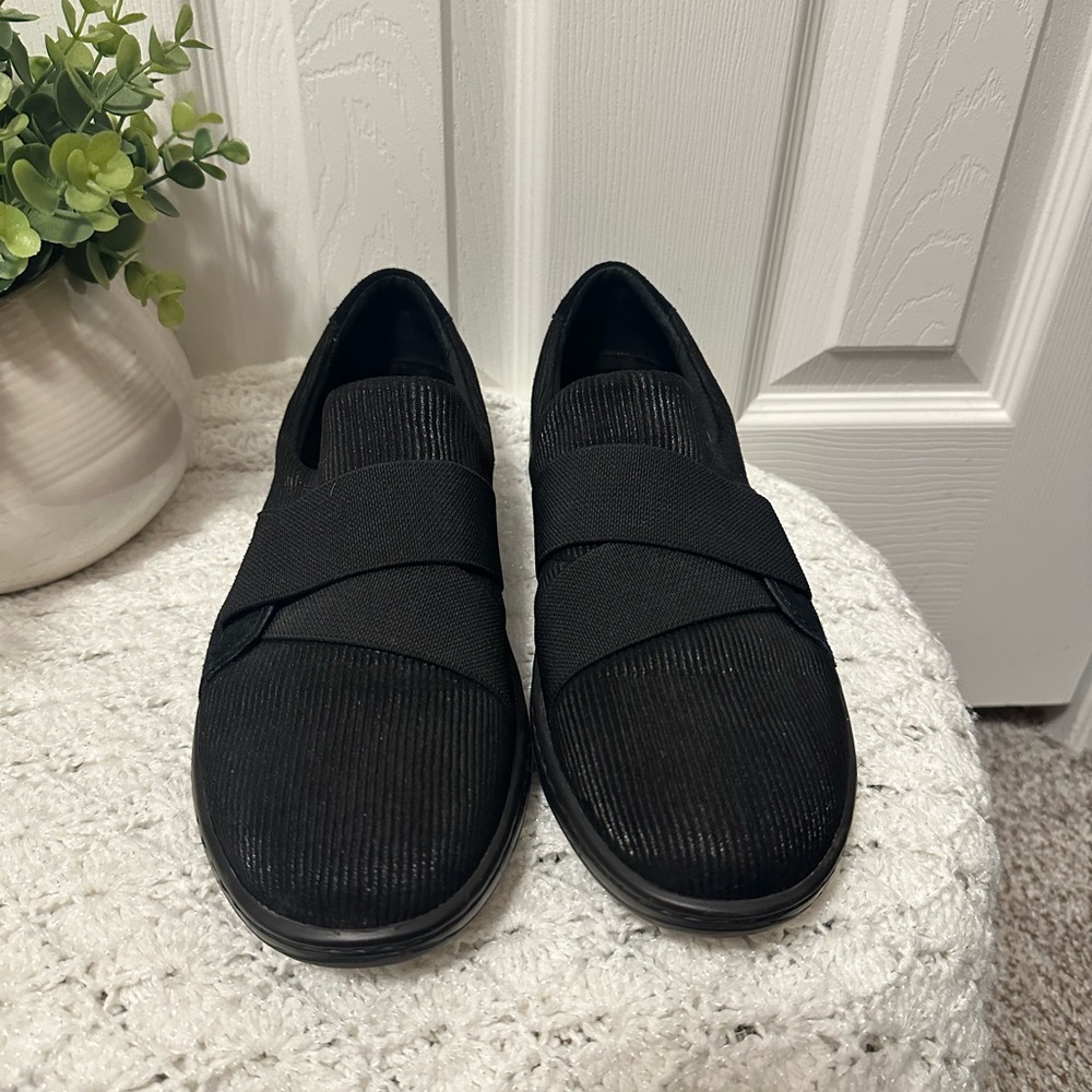 Born Fabric & Leather Black Slip-On Shoes Women Size 11 M - Picture 3 of 8